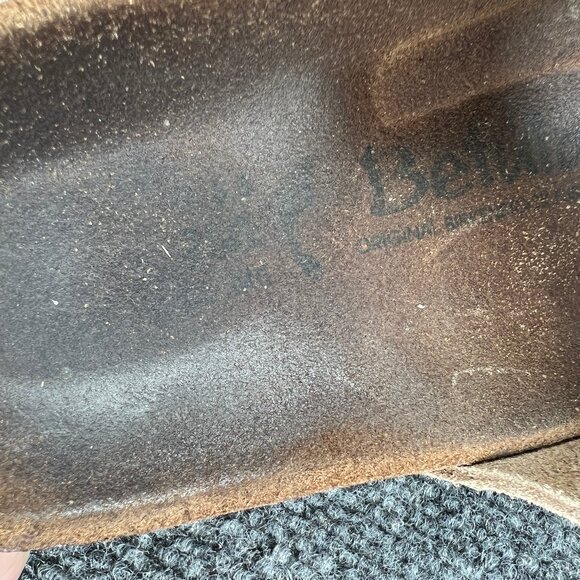 Betula Arizona Sandals Women's Size 8.5 Tan Suede Buckle Strap Slide Flip Flops - Picture 12 of 12